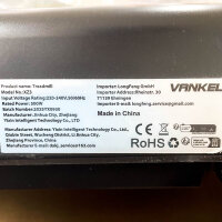VANKEL XZ3 Walking Pad mit Steigung 1-6km/h Laufband, Schwarz-Rot