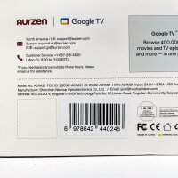 Aurzen A01M21 BOOM Air Projector, Full HD Portable Smart Projector with Google TV & Netflix, USB-C