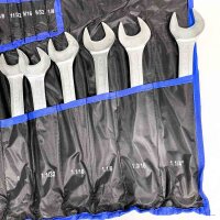 BGS Open-End/Ring Wrench Set, Inch Sizes (Pocket Fabric Torn) 1/4" - 1 1/4" 25-Piece Set - 9473
