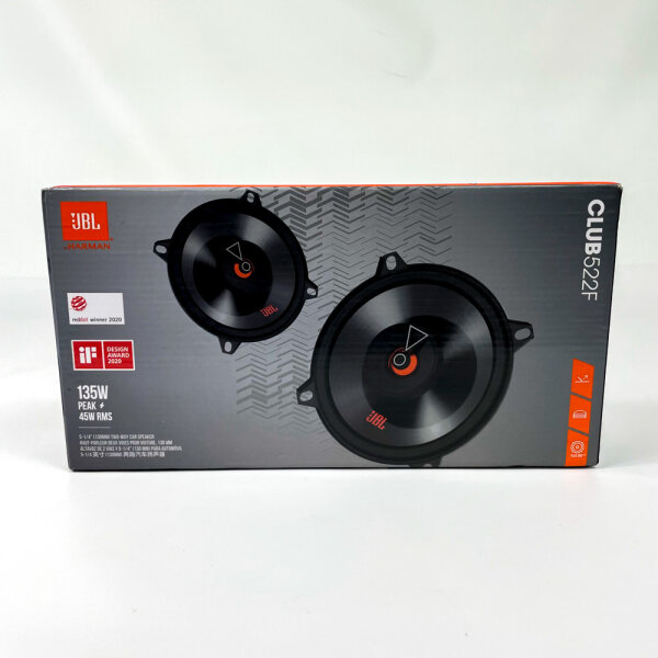 JBL Club 522F, 2-way car speaker set, 13cm, 135W, Harman, black, SPKCB522F