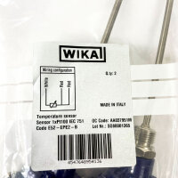 2x WIKA TP1-6-200, Temperaturfühler, 1x PT100 IEC 751, E52-EP6-200-T2-CG1/2G-B