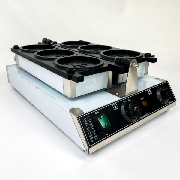 EC-JB-3 Professionelles Waffeleisen 2000W 220V 50–250°C Edelstahl Gastro-Waffelmaschine