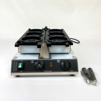 EC-JB-3 Professionelles Waffeleisen 2000W 220V 50–250°C Edelstahl Gastro-Waffelmaschine