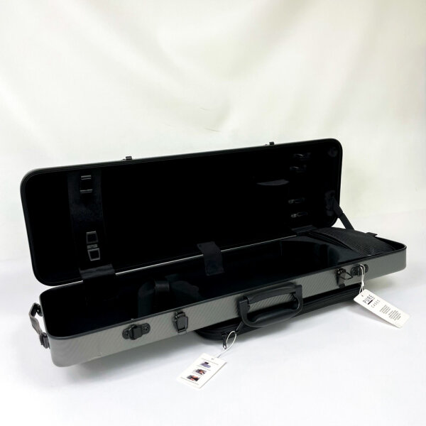 PURE by GEWA Violin Case PS350.186 Polycarbonate 2.4, 79 x 26 x 16 cm, Shaped Case, Grey/Black