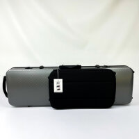 PURE by GEWA Violin Case PS350.186 Polycarbonate 2.4, 79 x 26 x 16 cm, Shaped Case, Grey/Black