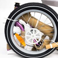 Hiland HHD101PL-16, Kinderfahrrad ,16 Zoll, 4-7 jahre, kinder inseam 45-55 cm, Stützräder Klingel Gepäckträger, Lila