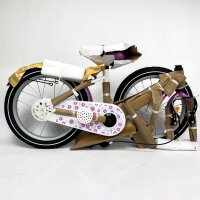 Hiland HHD101PL-16, Kinderfahrrad ,16 Zoll, 4-7 jahre, kinder inseam 45-55 cm, Stützräder Klingel Gepäckträger, Lila