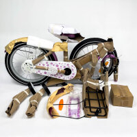 Hiland HHD101PL-16, Kinderfahrrad ,16 Zoll, 4-7 jahre, kinder inseam 45-55 cm, Stützräder Klingel Gepäckträger, Lila