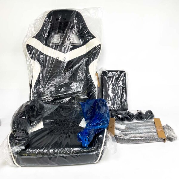 DJY-5899-BKWT Gaming Chair Black and White 52D x 52W x 123H cm