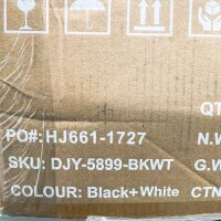 DJY-5899-BKWT Gaming Chair Black and White 52D x 52W x 123H cm