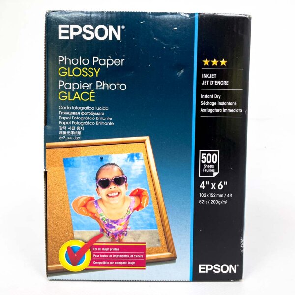 Epson, C13S042549, Photo Paper Glossy, 4 x 6 Zoll, 500 Blatt