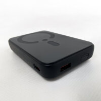Eissix W16, kabelloses tragbares Ladegerät, Powerbank, 12.000 mAh, Schwarz