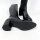 Metisse womens boots in black leather, size 36, EL646