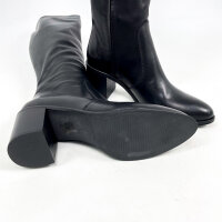 Metisse womens boots in black leather, size 40, EL646