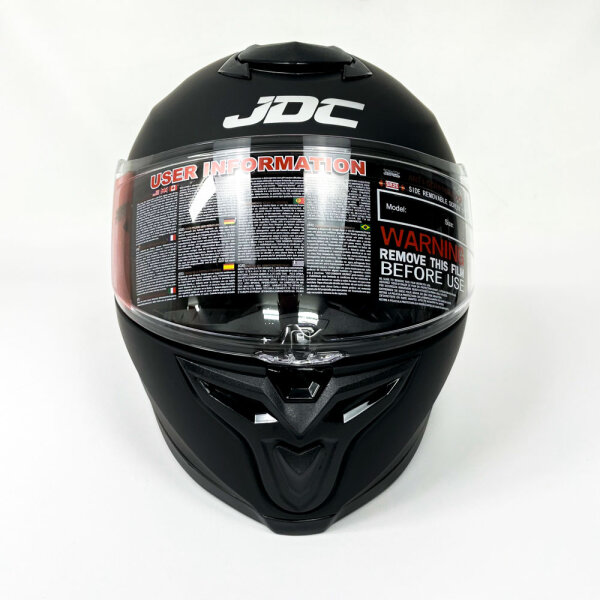 JDC Sabre ECE R22.06, Motorradhelm, Größe L (59-60 cm), Mattschwarz, 2787