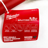 Milwaukee 4932500739 Splitting Hammer 3.6 kg, Steel Reinforced Fiberglass Handle, 830 mm