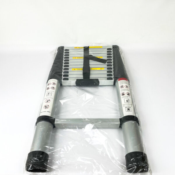 XMLX219Z, Teleskopleiter, Aluminium-Klappleiter, Länge 3,8 m, 150 kg