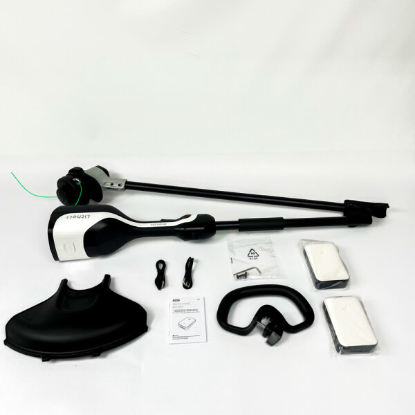 Litheli U20, cordless lawn trimmer, 2 x 20V 2.0Ah batteries, black