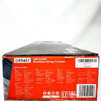 Litheli U20, cordless lawn trimmer, 2 x 20V 2.0Ah batteries, black