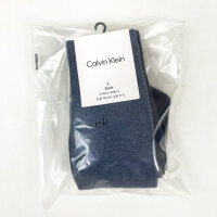 Calvin Klein 701234208 Mens Short Socks, Denim, Cotton, 3-Pack, Size 43–46