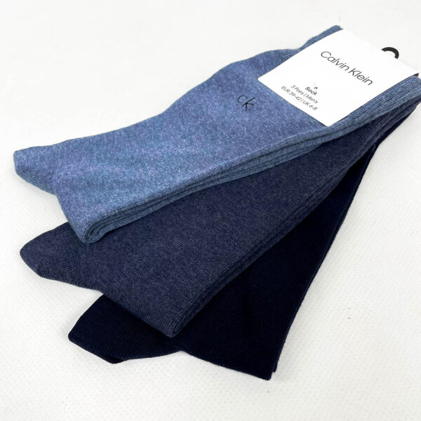Calvin Klein 701234208 Mens Short Socks 39–42 Denim 3-Pack Cotton