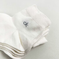 Calvin Klein Mens Short Socks, Size 39–42, White, 3-Pack, Cotton, 701234209