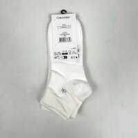 Calvin Klein Mens Short Socks, Size 39–42, White, 3-Pack, Cotton, 701234209