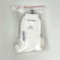 Calvin Klein Mens Short Socks, Size 39–42, White, 3-Pack, Cotton, 701234209