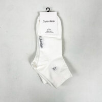 Calvin Klein Mens Short Socks, Size 39–42, White, 3-Pack, Cotton, 701234209