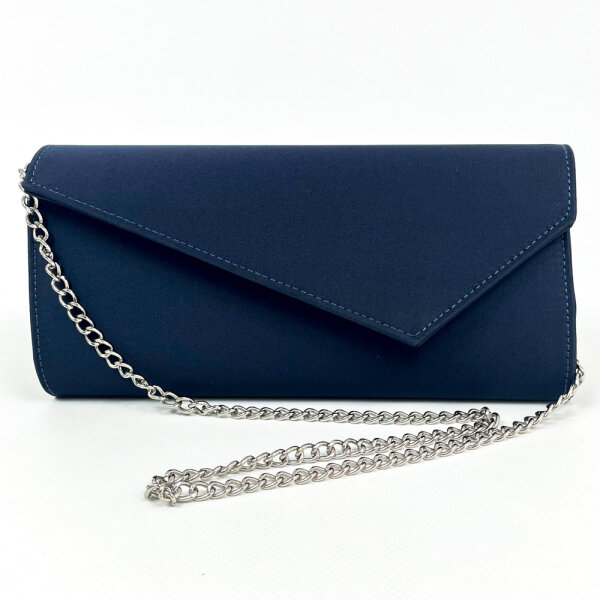 Francesco Italy BG068 Clutch Satinblau Satin One Size Damen
