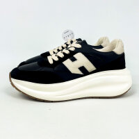 Hogan H696 Lace-Up H Sneaker Womens Black Leather EU 39.5
