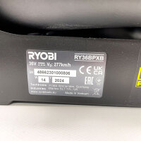 RYOBI Brushless Cordless Leaf Blower MAX POWER 36 V Leaf Blower without battery and charger RY36BPXB-0 5133005947