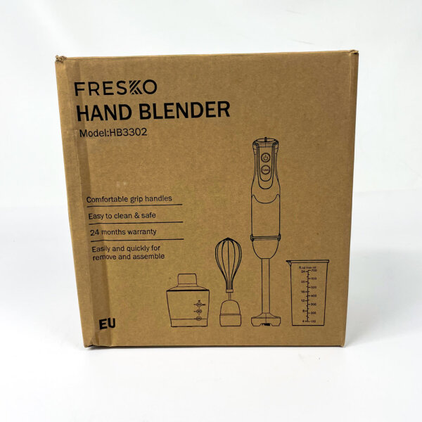 FRESKO HB3302, 4-in-1 hand blender, stainless steel, 1000 W, 2 speeds