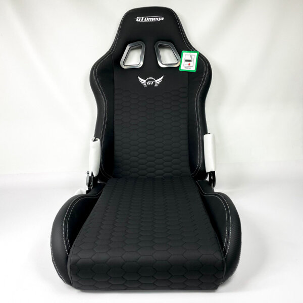 GT Omega XLRS PVC White, Racing Simulator Seat, 16 kg, 93 x 57 x 57 cm