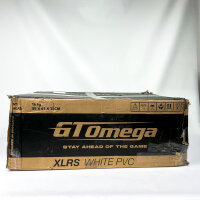 GT Omega XLRS PVC White, Racing Simulator Seat, 16 kg, 93 x 57 x 57 cm