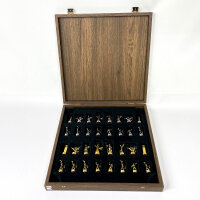 Manopoulos S4BLUE, Chess Set Greek Mythology with Wooden Case, Medium, Gold-Silver