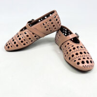 Alaïa Vienne Damen Mary-Jane-Ballerinas, EU 38, Rosa Wildleder