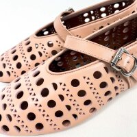 Alaïa Vienne Damen Mary-Jane-Ballerinas, EU 38, Rosa Wildleder