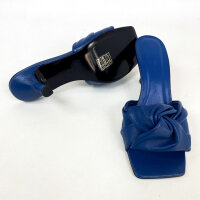 BY FAR 22CRLAPBGG380 Lana Damen-Mules Deep Blau genarbtes Glanzleder EU 38