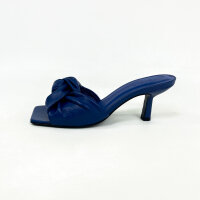 BY FAR 22CRLAPBGG380 Lana Damen-Mules Deep Blau genarbtes Glanzleder EU 38