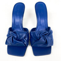 BY FAR 22CRLAPBGG380 Lana Damen-Mules Deep Blau genarbtes Glanzleder EU 38