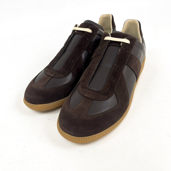 Maison Margiela Replica Mens Sneakers S57WS0236, EU 45.5, Dark Khaki, S57WS0236