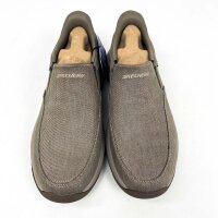 Skechers 205469 Meroe Herren-Mokassins, Hands Free Slip-ins, EU 44, Braun, Canvas