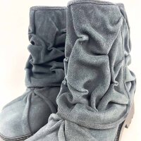 BAD SON Pinch Boots Boots EU 42,5 Damen Pacific Schwarz Wildleder Gummisohle