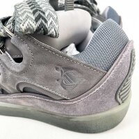 Lanvin Curb Mens Sneaker, EU 42, Grey, Leather, FW-SKDK00-NASH-A20