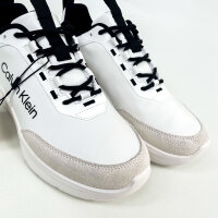 Calvin Klein Light Eva Runn Ess Mens Sneakers, EU 40, White/Black