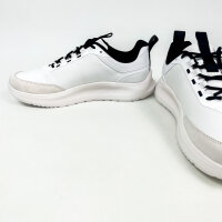Calvin Klein Light Eva Runn Ess Mens Sneakers, EU 43, White/Black, HM0HM02342