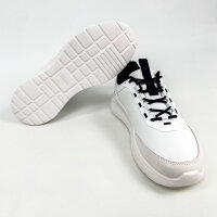 Calvin Klein Light Eva Runn Ess Mens Sneakers, EU 43, White/Black, HM0HM02342