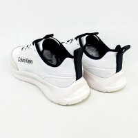 Calvin Klein Light Eva Runn Ess Mens Sneakers, EU 43, White/Black, HM0HM02342