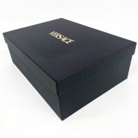 Versace Opera Bow womens pumps, EU 37, 85 mm, black/gold, patent leather